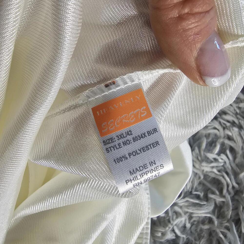 Secrets Half Slip Skirt Size 3X/4X White Polyester - Picture 2 of 2